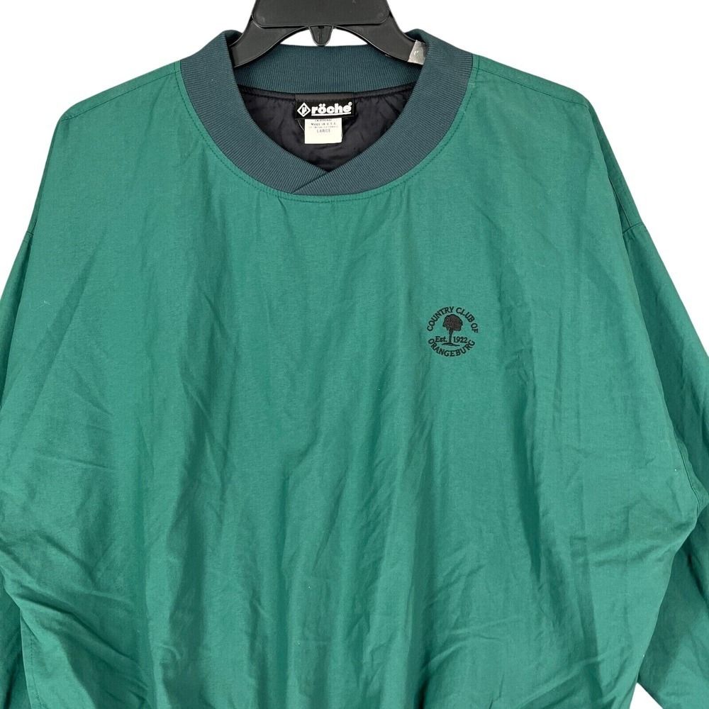 Roche Country Club Of Orangeburg Pullover Jacket Men L Vintage‎ 90s Golf Course